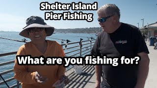 Talking to Other Pier Fishermen  Shelter Island Pier  Pier Fishing in California