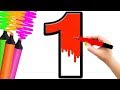 Aprenda Como desenhar e pintar números aprendendo os números e as cores de forma divertida