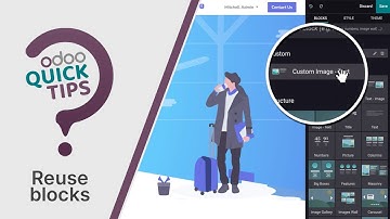 Odoo Quick Tips -  Save and reuse building blocks [Website]