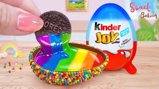 Rainbow Kinder Cake Decorating Ideas Beautiful Miniature Rainbow OREO Kinder Joy Chocolate Cake