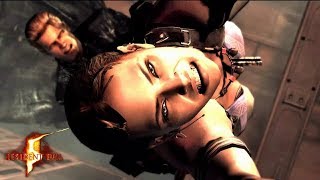 Resident Evil 5 - Крис и Шева сбрасывают Вескера с самолета