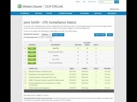 CCH CPELink Compliance Manager