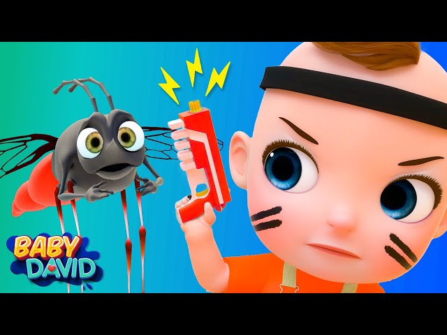 Mosquito Fight Song + More Nursery Rhymes u0026 Kids Songs | Baby David class=