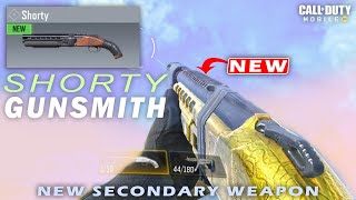 FIRST SHOTGUN AS A SECONDARY WEAPON! SHORTY GUNSMITH | Call Of Duty: Mobile