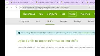 How does importing work for recaps and shifts?