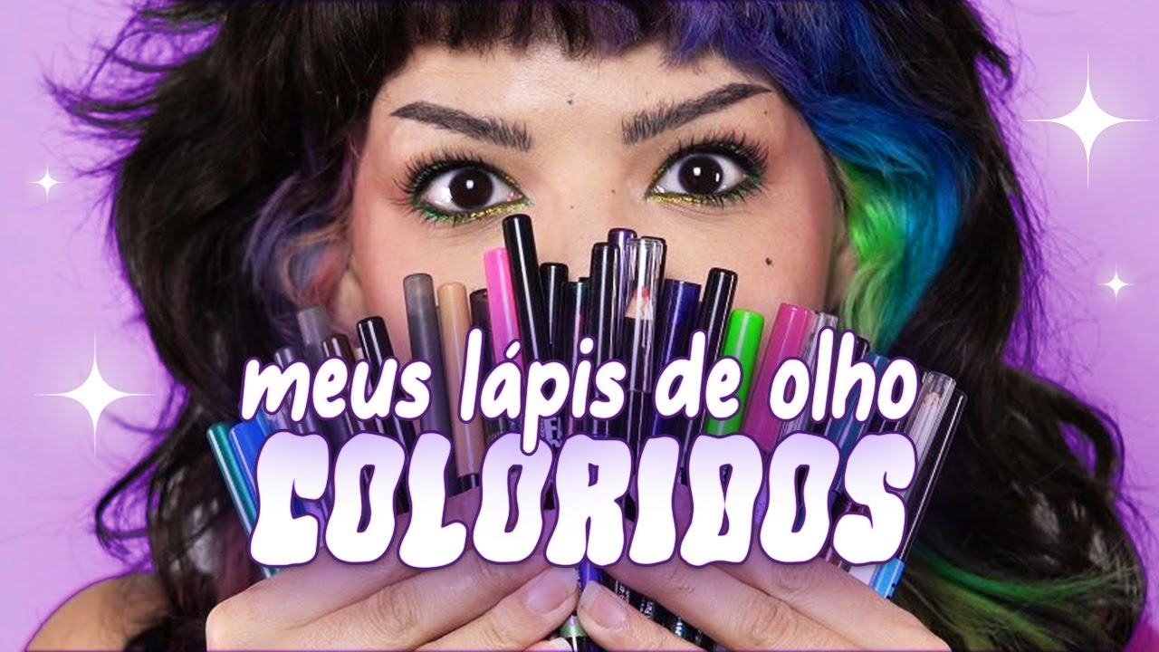 Comparando todos LÁPIS DE OLHO COLORIDOS que eu tenho