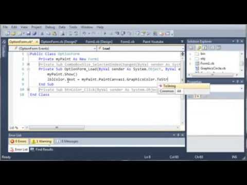 Visual Basic   176   Paint Part 9 Changing The Brush Color