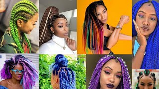 Trending ? Cute Box Braids Hairstyles For Black Women - Trendy Tresses #insanely #boxbraids #trendy