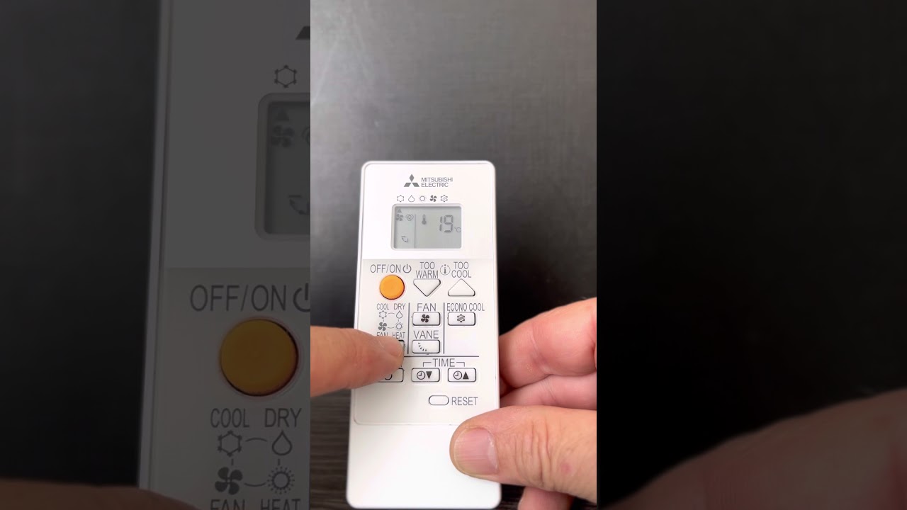 Passage en mode chauffage ou climatisation Télécommande MITSUBISHI HR