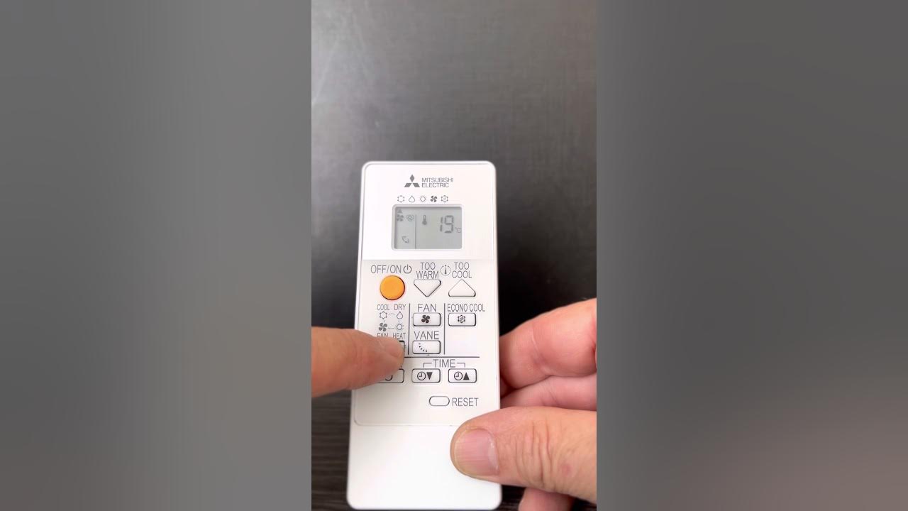 Mode D Emploi Telecommande Clim Mitsubishi Electric Passage en mode chauffage ou climatisation Télécommande MITSUBISHI HR gamme  ESSENTIEL - YouTube