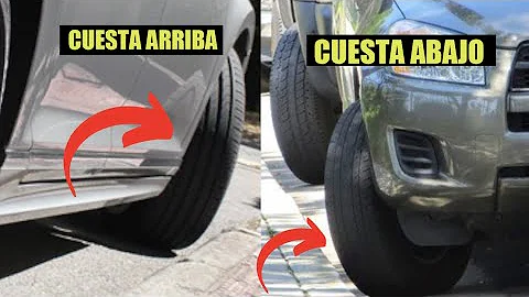 ¿Cómo se acuerda de aparcar cuesta arriba y cuesta abajo sin bordillo?