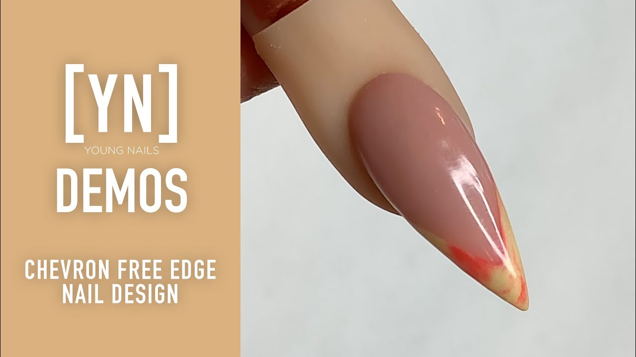 Young Nails Nail Demo Chevron Free Edge Nail Design Acrylic Nails Youtube