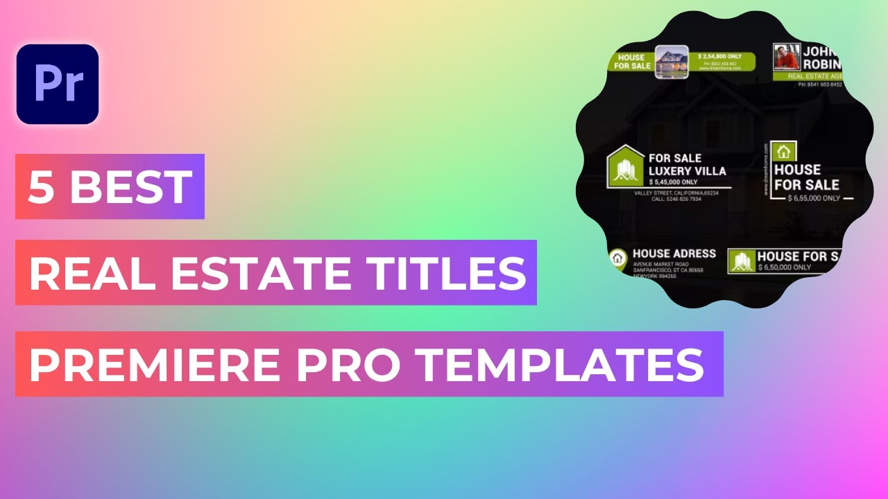 5 Best Real Estate Titles Premiere Pro Templates YouTube