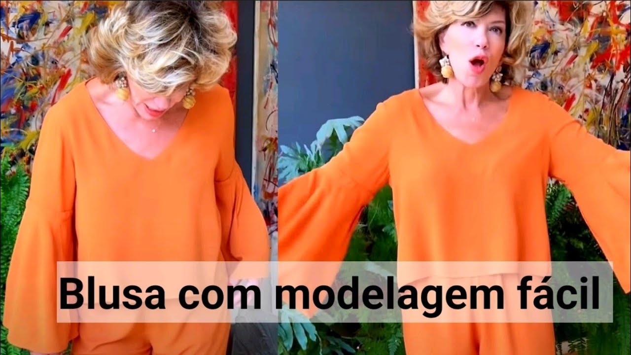 ✅️DIY Blusa com Modelagem Fácil Silvia Poppovic_Costura passo a passo para iniciante Gisleide Novelo