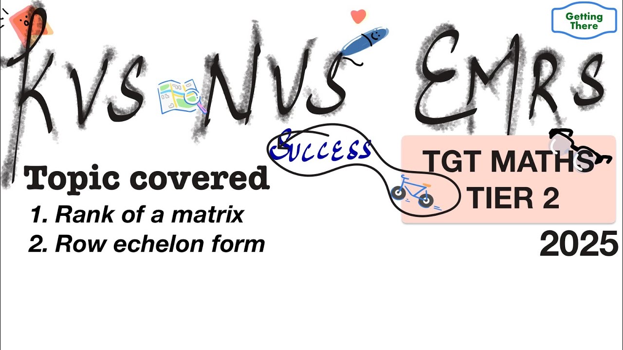 Class 13 rank of a matrix , echolen form  #emrs #kvsnvs #kvs #kvstgtmaths 