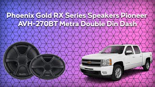 Car stereo installation on this Chevy Silverado with Phoenix Gold in Los Angeles