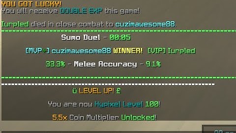 I GOT NETWORK LEVEL 100 IN HYPIXEL!