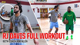 North Carolina Legend RJ Davis Works Out With Coach Rob Allen 🔥