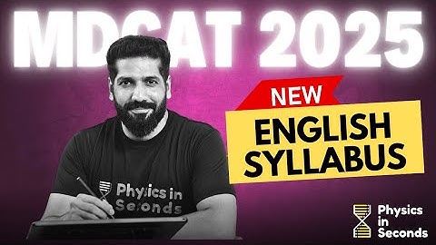 MDCAT 2025 | New English Syllabus