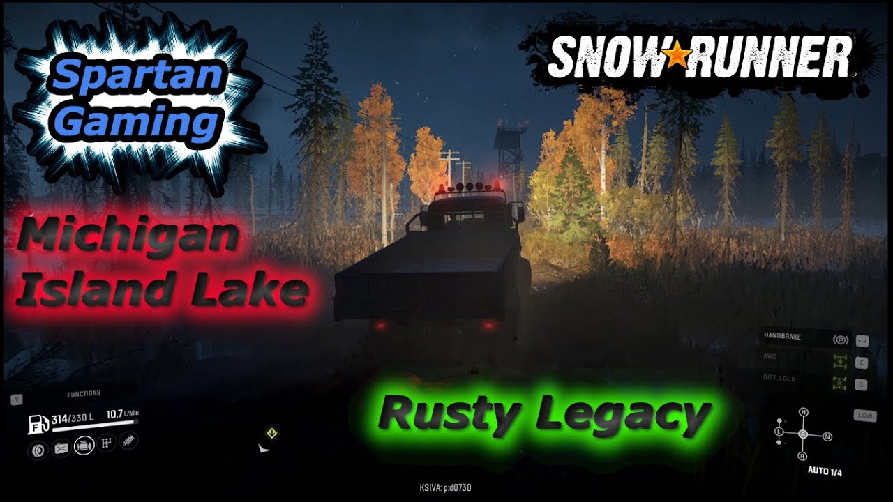 Snowrunner - Michigan, Island Lake - How to do Rusty Legacy Task (Night)