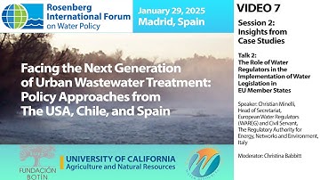 Rosenberg Int’l. Forum on Water Policy, 2025 Workshop: Video 7 - Session 2, Talk 2 - C. Minelli