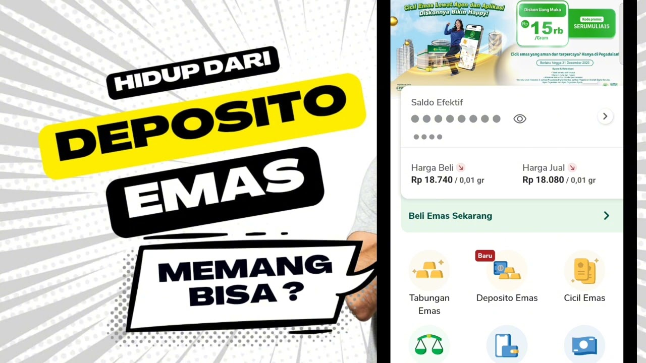 Terobosan Baru: Hidup dari Deposito Emas ‼️Deposito Emas Online di Pegadaian Digital