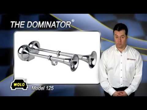  Wolo (125) The Dominator Stainless Steel Dual Trumpet Marine  Horns - 12 Volt, Low and High Tone (125-12), Chrome : Wolo: Automotive