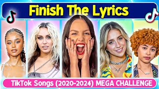 Finish The Lyrics | 🎶100 Viral TikTok Songs From 2020 to 2024 | 🔥 TIK TOK MEGA CHALLENGE💃