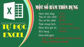 Các hàm thông dụng trong excel: sum, min, max, average, rank,...
