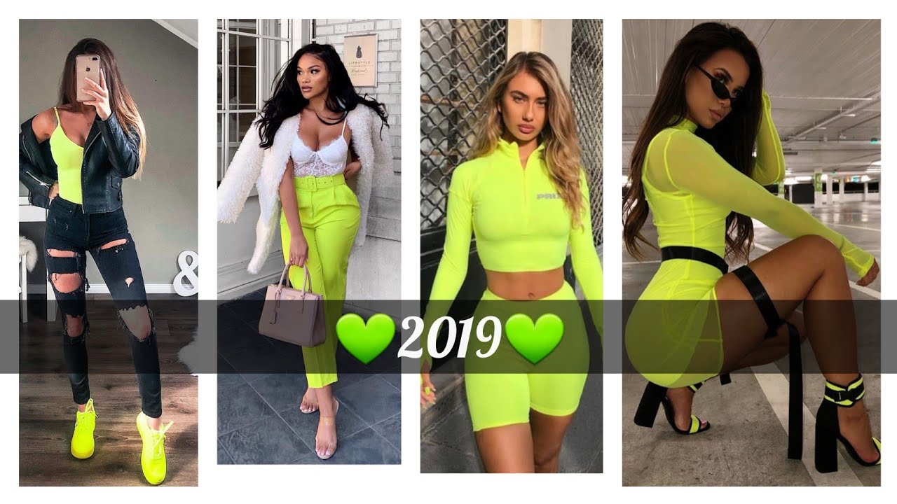 ?OUTFITS COLOR VERDE FOSFORESCENTE 2019? - YouTube