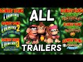Donkey Kong Country ALL TRAILERS 1994-2018 (Switch, Wii U, GBA, GBC, SNES)