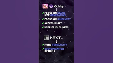 Gatsby vs Next.js? #programming #coding #shorts