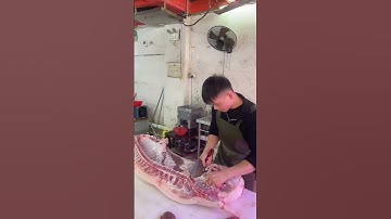 Tips for splitting whole pigs 1 #food #delicious #meat