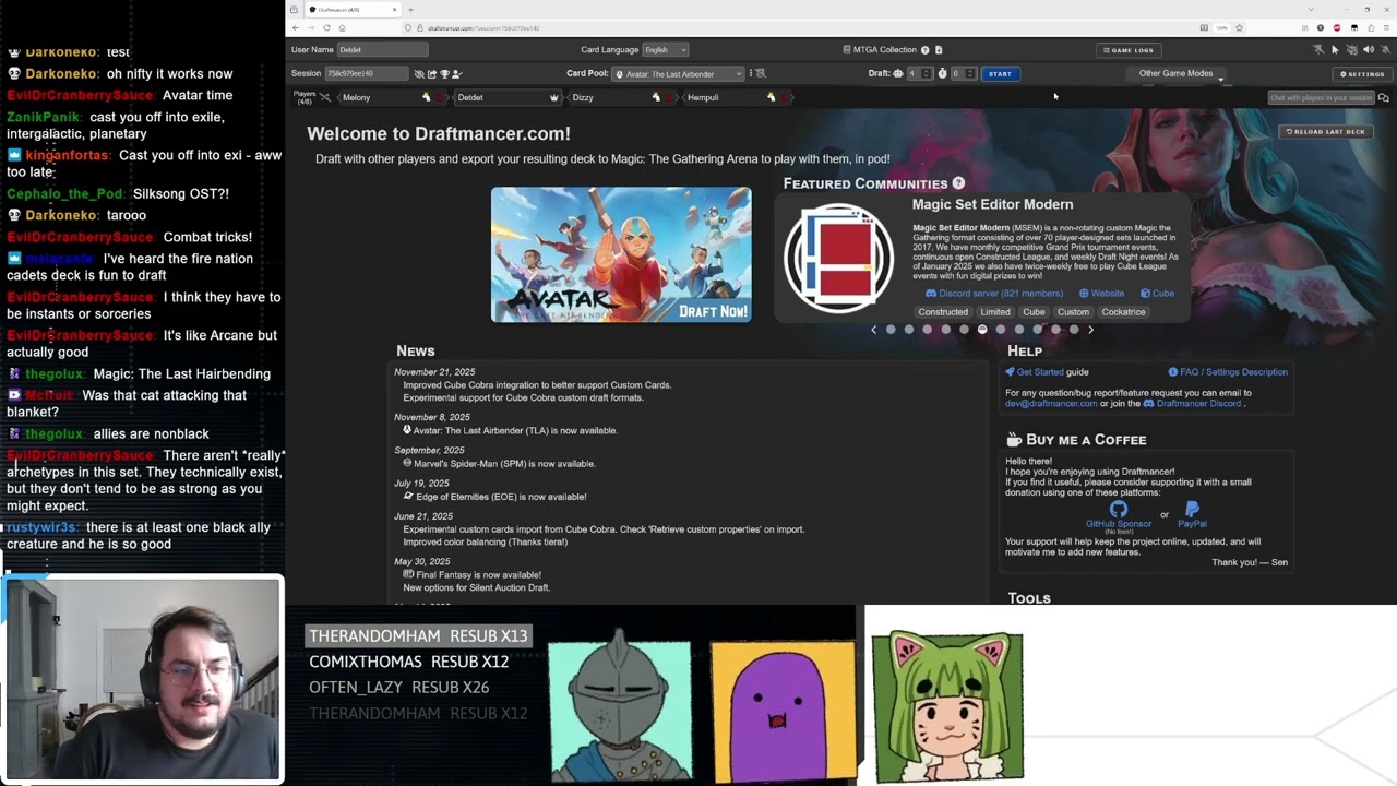 Avatar Draft Night with Mel, Hempuli, and Dizzy!