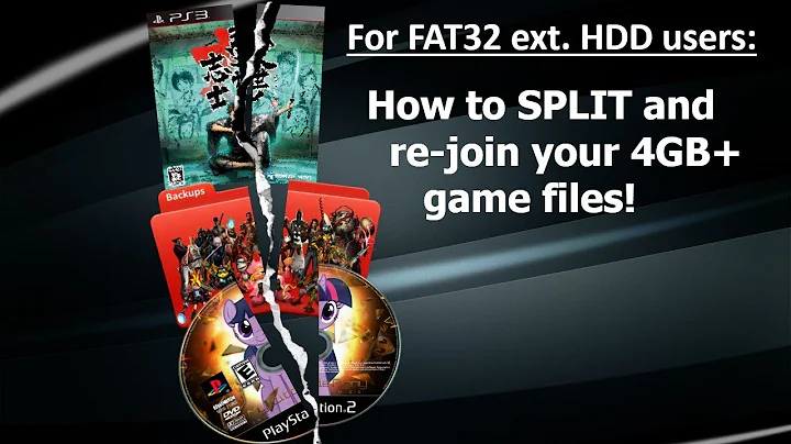 PS3 - Detailed Tutorial - How to split and re-join large 4GB+ pkg game files for FAT32 External HDD