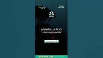 تلاوة مميزة : مما تيسّر من سورة النور بصوت القارئ : معتصم الحالمي #قناة_عدن_للقرآن_الكريم