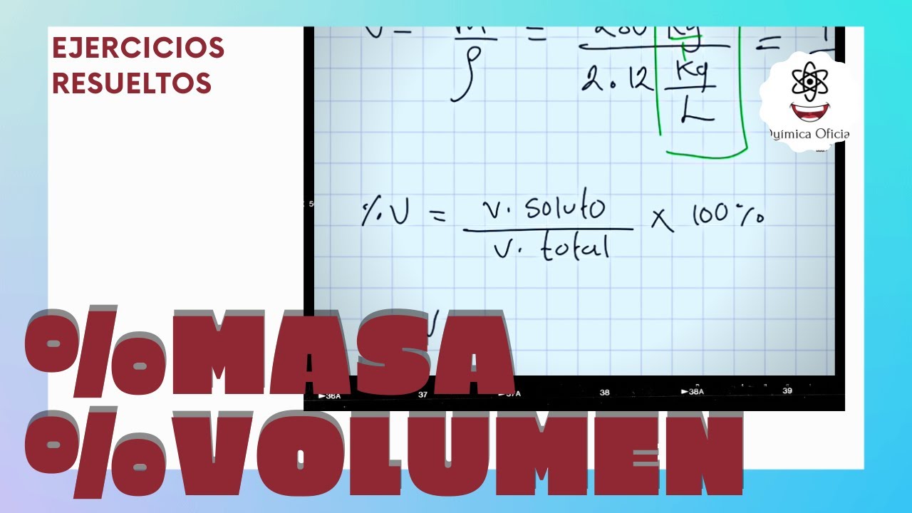 10 Ejercicios de Porcentaje en masa y volumen (Masa & Volumen) YouTube 10 Ejercicios de Porcentaje en masa y volumen (Masa & Volumen) YouTube