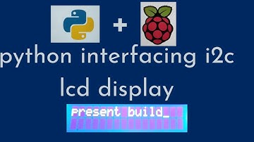 i2c lcd display using python | Tamil programming | python project | presentbuild
