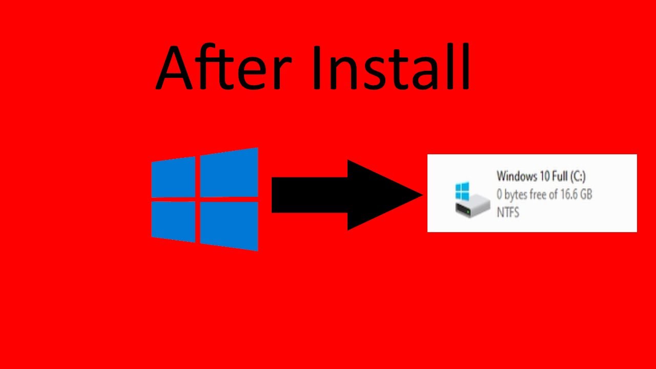 Installing Windows 10 on the minimum storage requirements YouTube