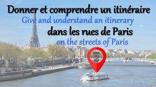 French listening practice : giving and getting directions in Paris