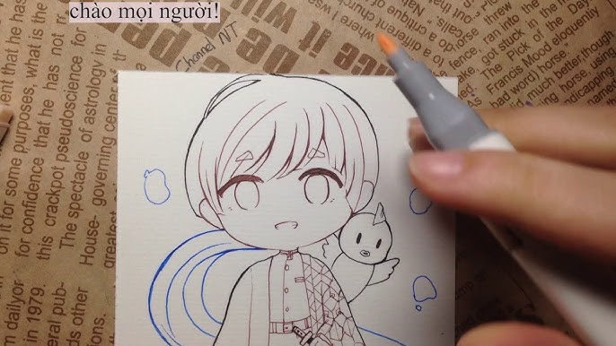 Vẽ Tranh Commission Chibi Bằng Màu Dạ Touchliit 6 Marker | Neko San X Lobeo  | Speed Paint - Youtube