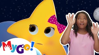 Twinkle Twinkle Little Star | MyGo! Sign Language For Kids | Lellobee Kids Songs