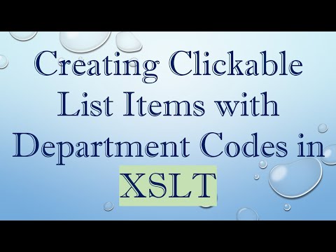Creating Clickable List Items with Department Codes in XSLT