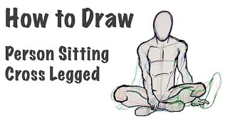 Person Sitting Cross Legged | drawing step by step | Doovi
