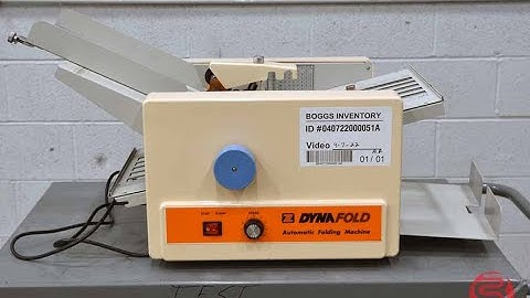 2008 Dynafold Automatic Folding Machine Model DE-322