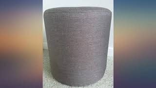 Flash Furniture Barrington Upholstered Round Ottoman Pouf in Blue Fabric review