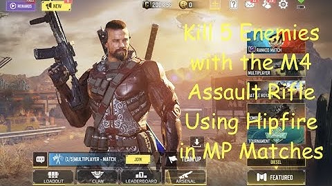 Kill 5 Enemies with the M4 Assault Rifle Using Hipfire in MP Matches