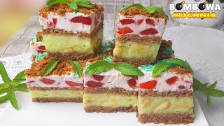 CACTUS  DELICIOUS CAKE WITH STRAWBERRIES  RECIPE STEP BY STEP