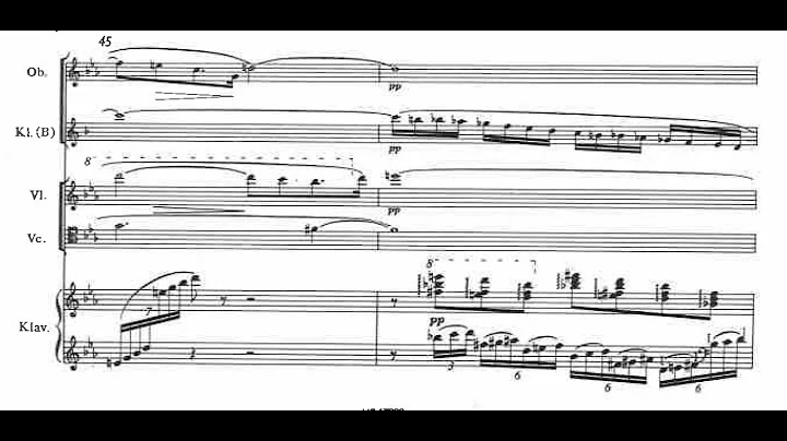 Arnold Schoenberg - Ein Stelldichein (Dehmel) for Mixed Quintet (1905) [Score-Video]