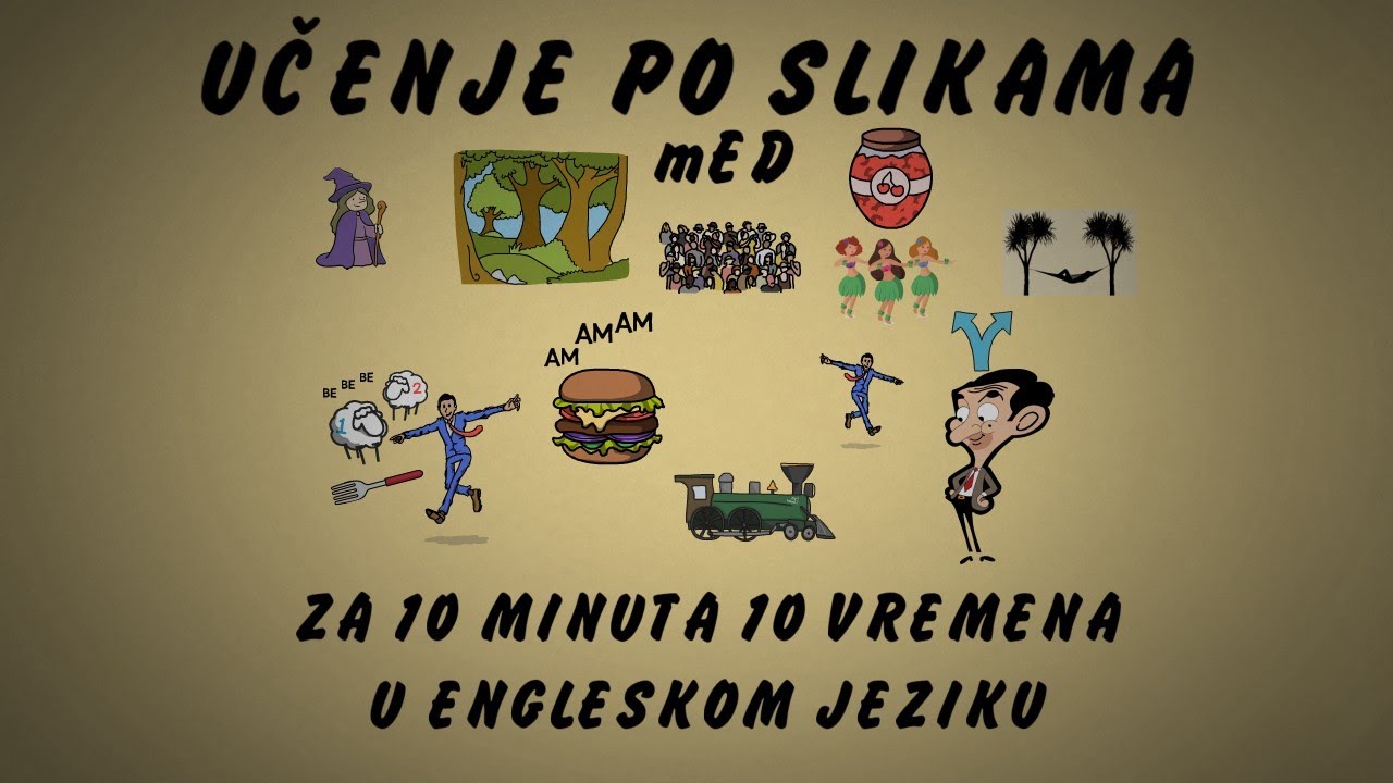 KAKO ZA SAMO 10 MINUTA MOŽETE DA NAUČITE 10 VREMENA U ENGLESKOM JEZIKU PREKO UČENJA PO SLIKAMA